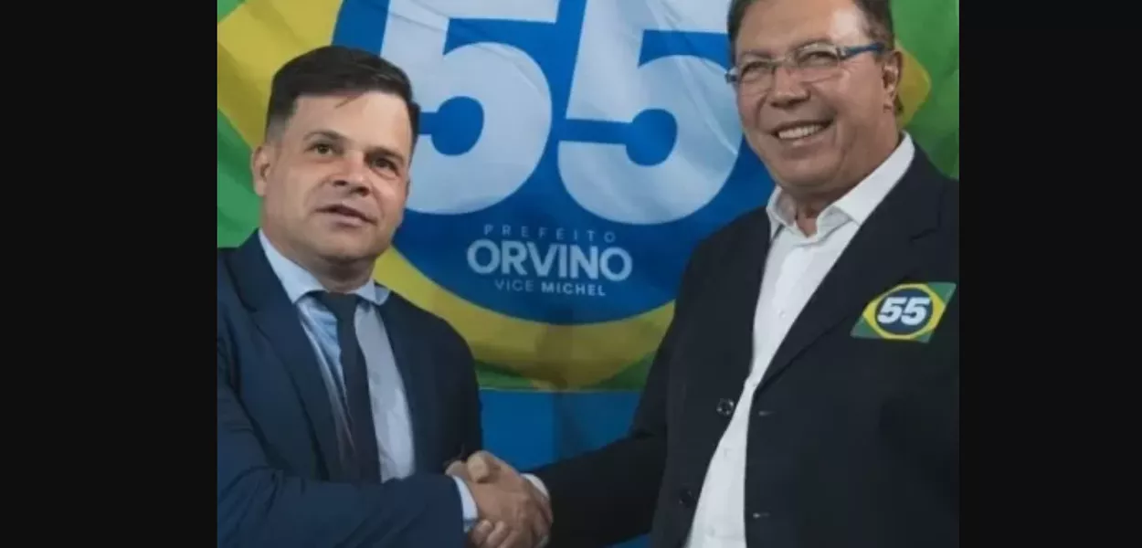 Silvinei Vasques (esq.) e o prefeito de São José (SC), Orvino Coelho de Ávila (PSD)