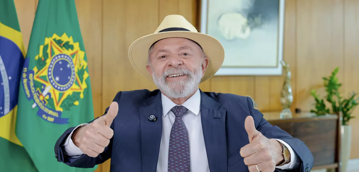 13.01.2025 - Presidente Luiz Inácio Lula da Silva durante participação por videoconferência na cerimônia alusiva aos 164 anos da Caixa Econômica Federal, no Palácio do Planalto - Brasília - DF.