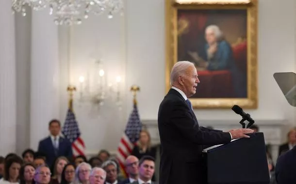 Presidente dos EUA, Joe Biden, discursa no Departamento de Estado, em Washington - 13/01/2025