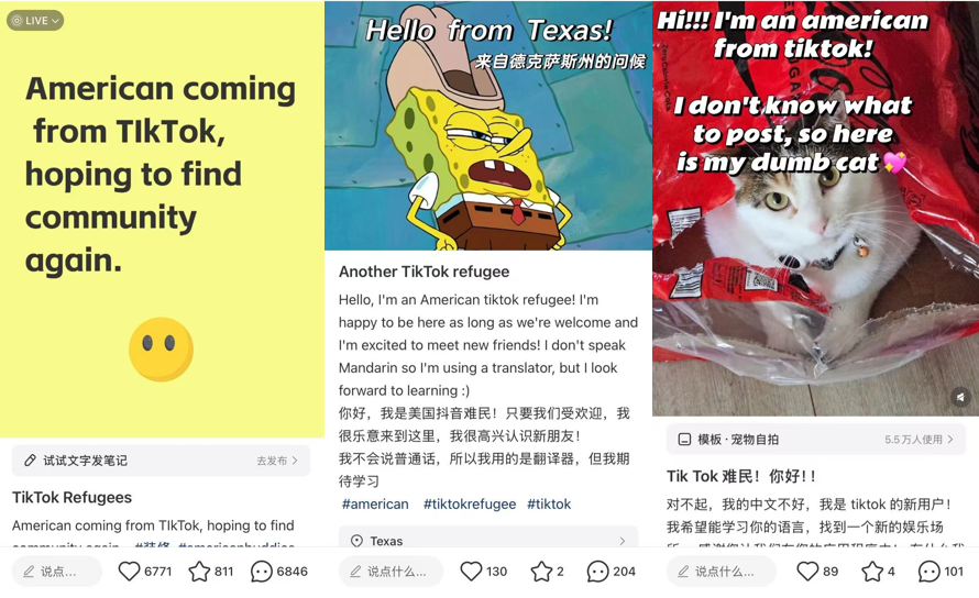 Devido à possível proibição, “refugiados” do TikTok migraram para o Xiaohongshu da China