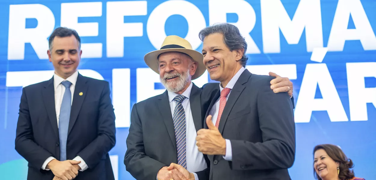 Rodrigo Pacheco, Lula e Fernando Haddad