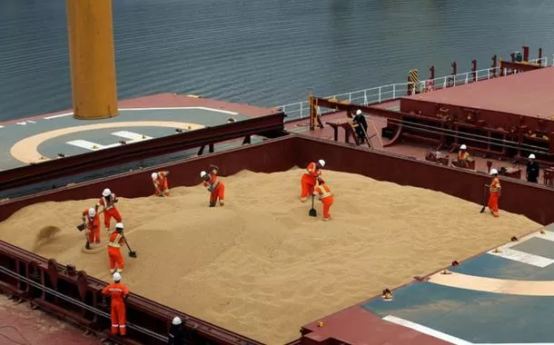 Carga de soja do Brasil com destino à China