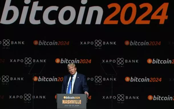 Trump, ainda candidato, comparece à conferência sobre criptomoedas em Nashville
27/07/2024
REUTERS/Kevin Wurm