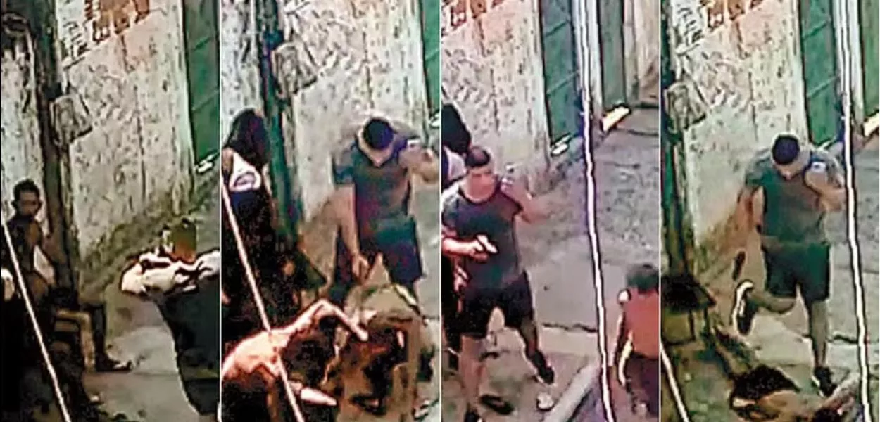 Ponto de venda de drogas no Buraco Quente, onde policiais rendem traficantes e anunciam o assalto