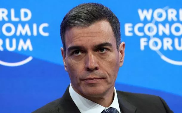 Primeiro-ministro da Espanha, Pedro Sánchez, participa do Fórum Econômico Mundial, em Davos, na Suíça