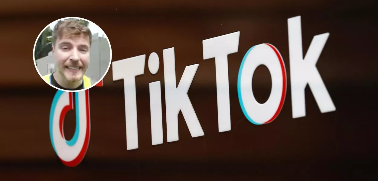 Jimmy Donaldson, conhecido como MrBeast, e TikTok