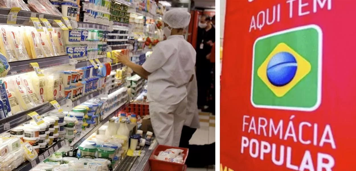 Supermercado e uma unidade farmacêutica no Brasil