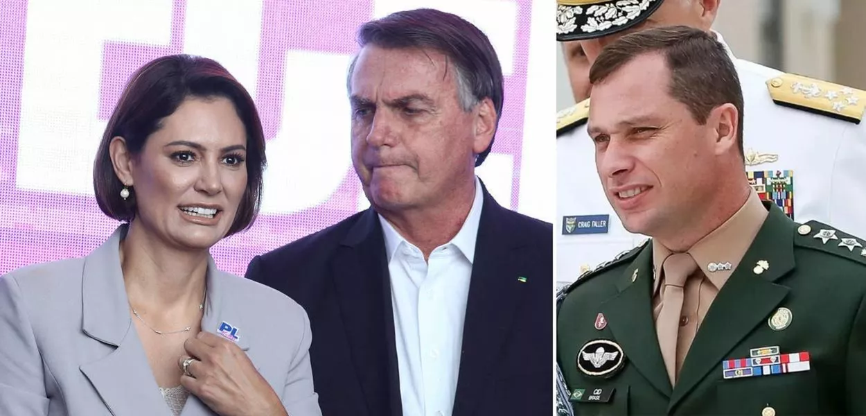 Michelle Bolsonaro, Jair Bolsonaro e Mauro Cid