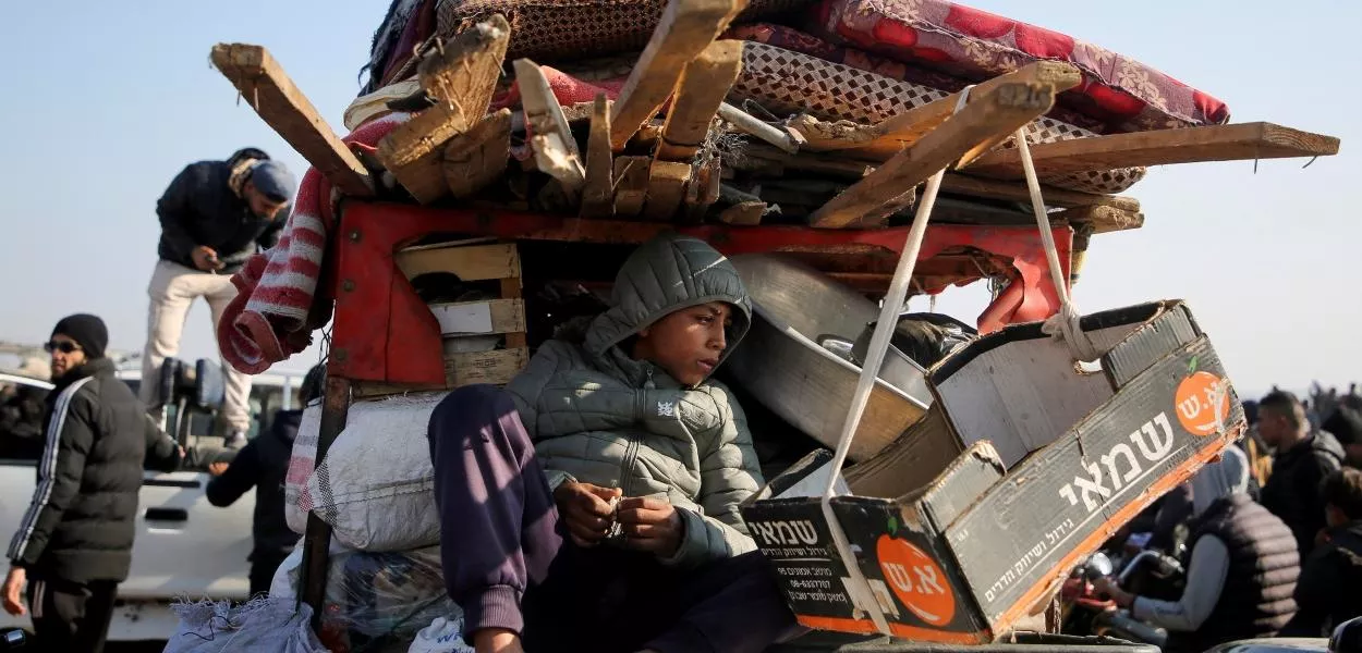 Palestinos voltam ao norte de Gaza
