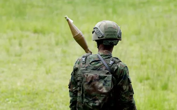 Soldado de Ruanda na fronteira  - 29/1/2025 