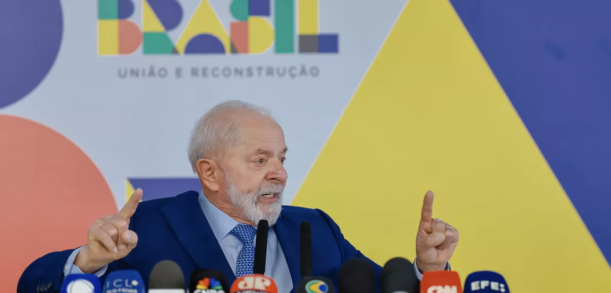 30.01.2025 - Presidente Luiz Inácio da Silva durante coletiva à imprensa, no Palácio do Planalto - Brasília-DF