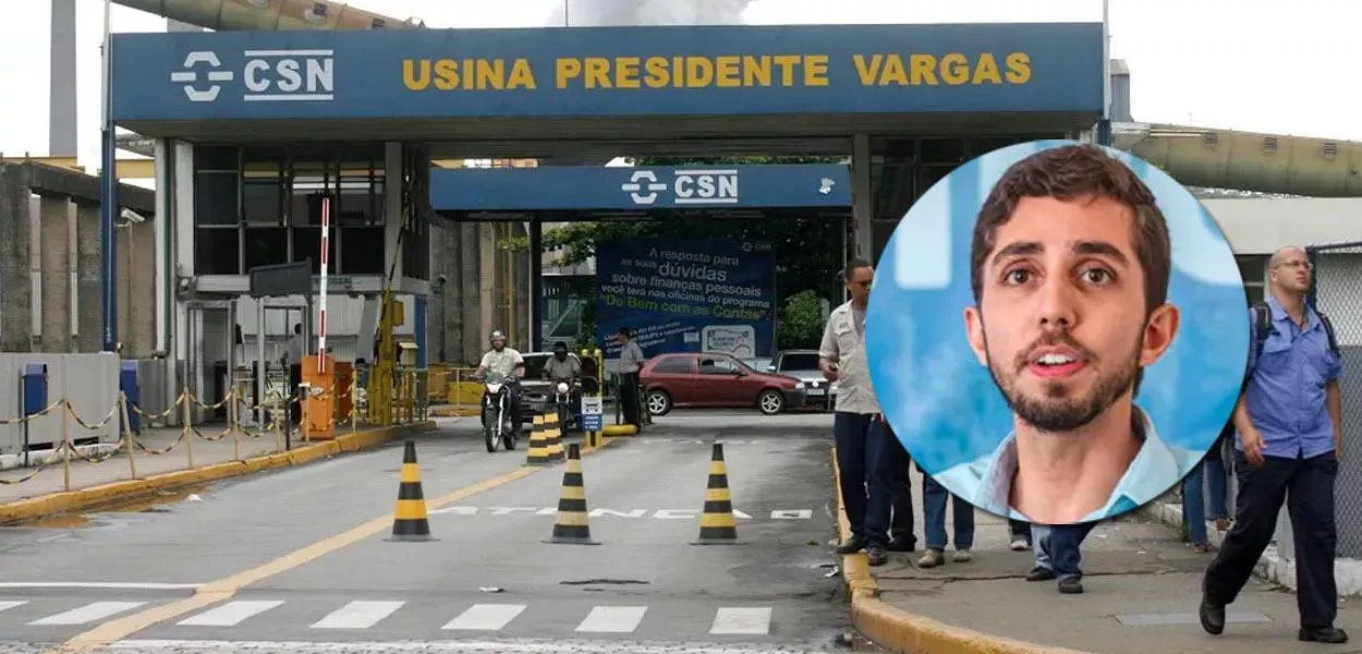 Sede da Companhia Siderúrgica Nacional (CSN) e Gustavo Nunes