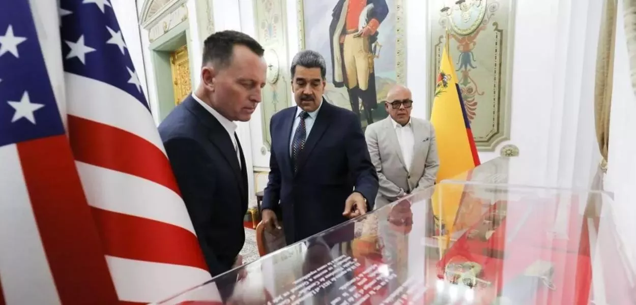 Encontro entre o presidente da Venezuela, Nicolás Maduro, e enviado especial dos Estados Unidos, Richard Grenell