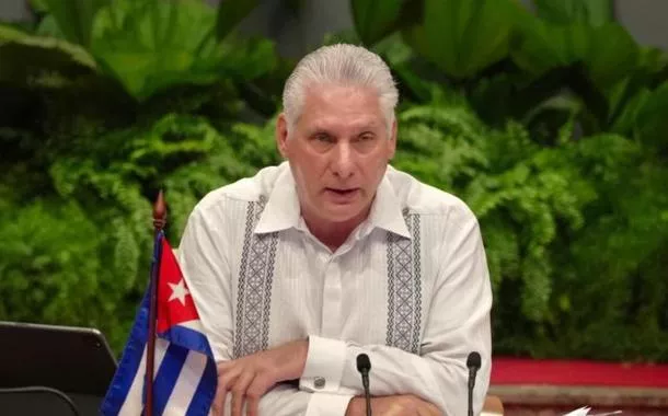 Díaz-Canel, presidente de Cuba, na 12ª Cúpula Extraordinária da ALBA-TCP