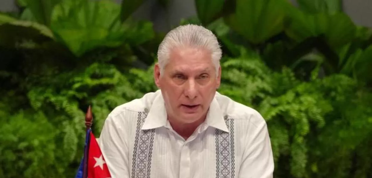 Díaz-Canel, presidente de Cuba, na 12ª Cúpula Extraordinária da ALBA-TCP