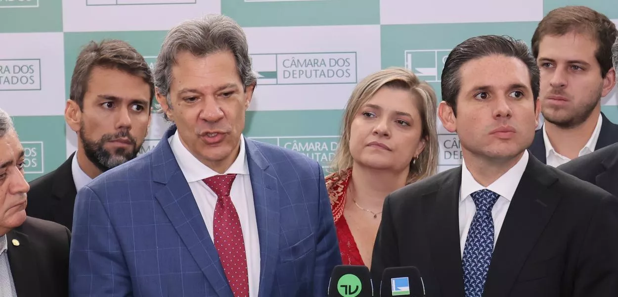 Fernando Haddad e Hugo Motta