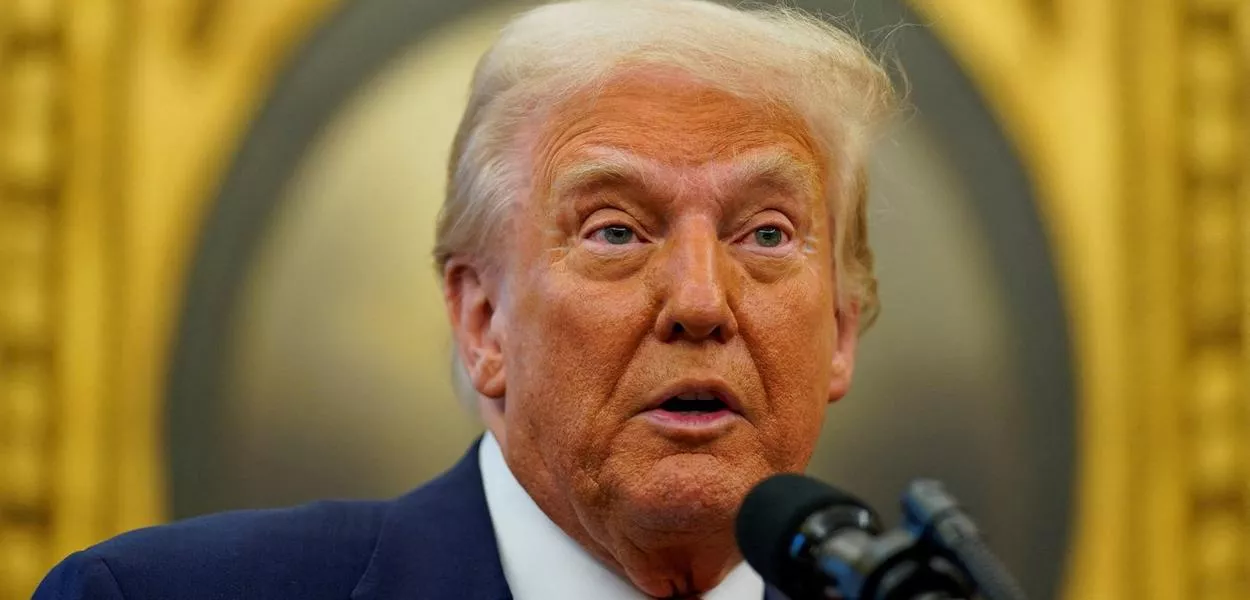Presidente dos EUA, Donald Trump, na Casa Branca, em Washington - 05/02/2025