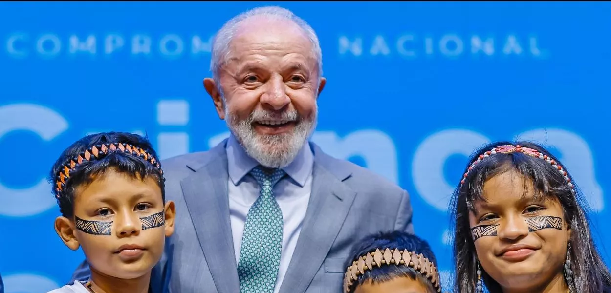 Presidente da República, Luiz Inácio Lula da Silva, durante cerimônia de entrega do Prêmio Selo Nacional Compromisso com a Alfabetização, no Centro Internacional de Convenções do Brasil