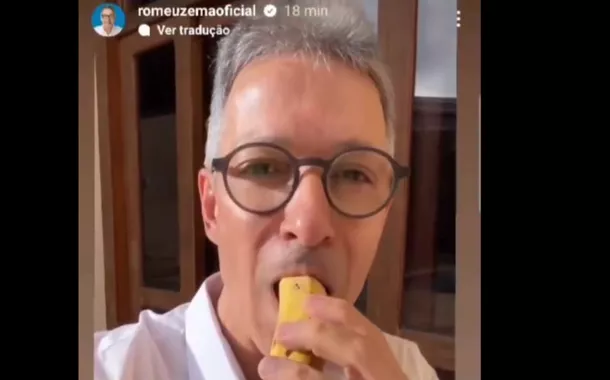 "Muito falso": Renan Filho detona Zema, que comeu banana com casca para criticar inflação (vídeo)
