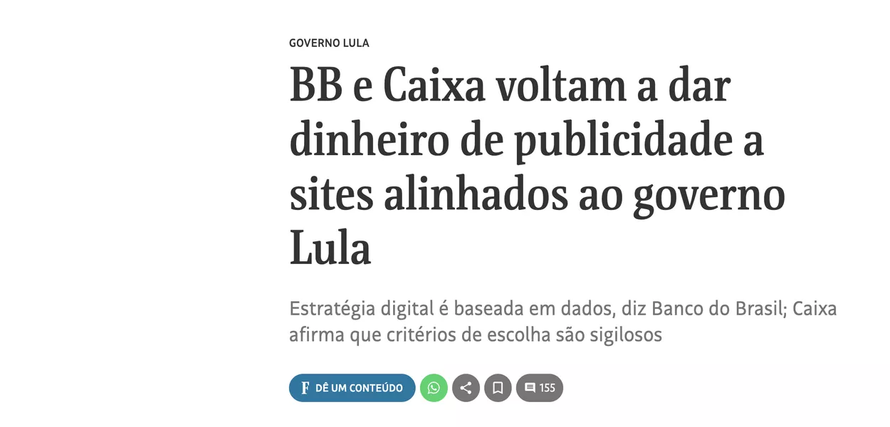 Reportagem caluniosa da Folha de S. Paulo