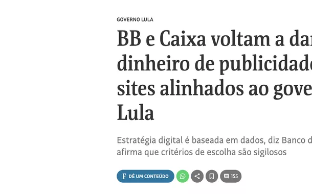 Folha agride mídia independente e trata investimentos publicitários como “doação”