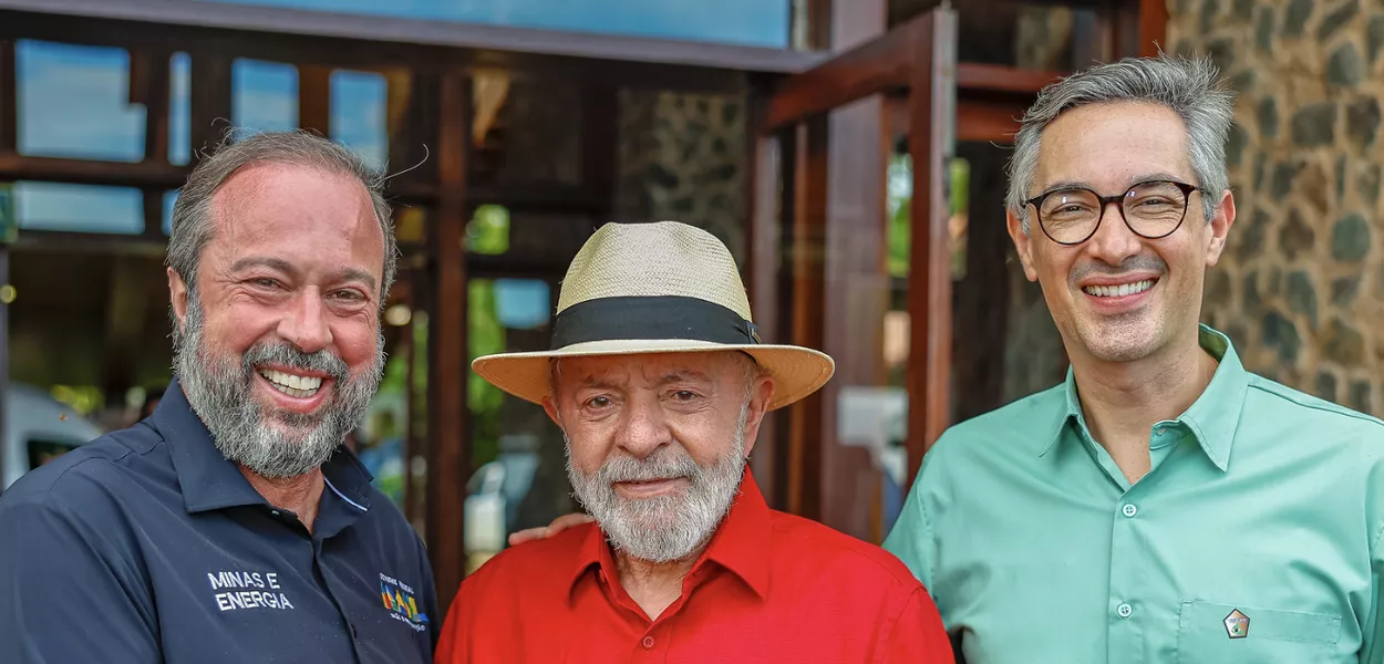 Alexandre Silveira, Lula e Gustavo Pimenta - 14/02/2025