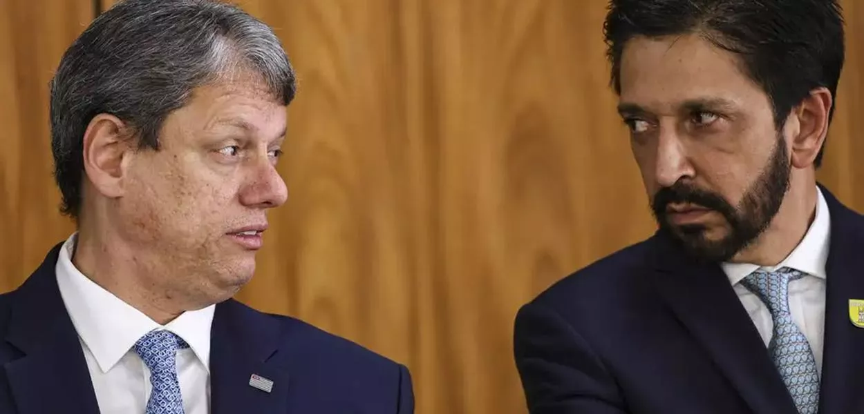 Tarcísio de Freitas (à esq.) e Ricardo Nunes