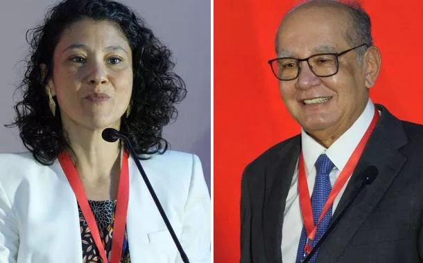 Secretária Marta Machado e ministro do STF Gilmar Mendes no painel "O significado da decisão do STF sobre porte da cannabis para uso pessoal", durante o evento "A Política Nacional sobre Drogas: Um Novo Paradigma" realizado pelo Brasil 247, TV 247 e Consultor Jurídico, com apoio do grupo Prerrogativas - Brasília (DF) - 18/02/2025