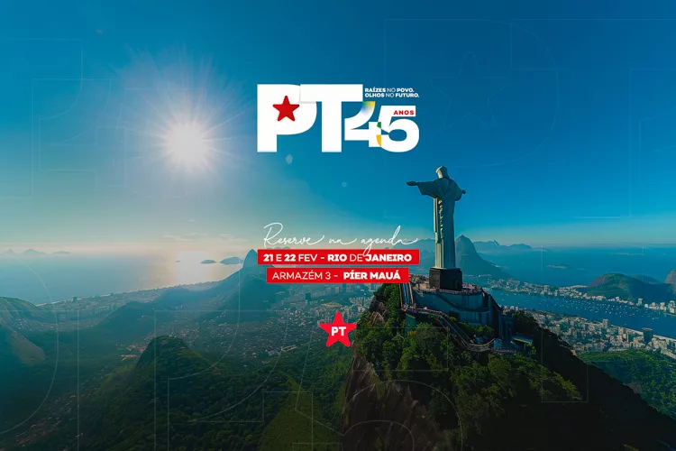 Confira o novo local da festa de 45 anos do PT e a programação atualizada
