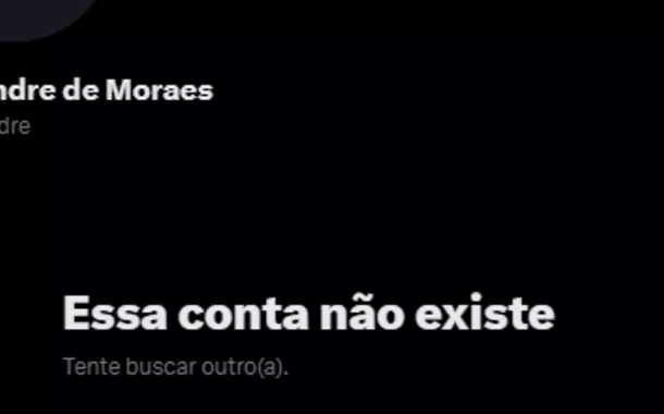 Captura de tela do perfil de Alexandre de Moraes no X
