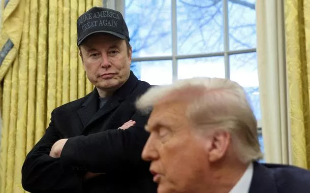 Bilionário Elon Musk e presidente dos EUA, Donald Trump, na Casa Branca, em Washington