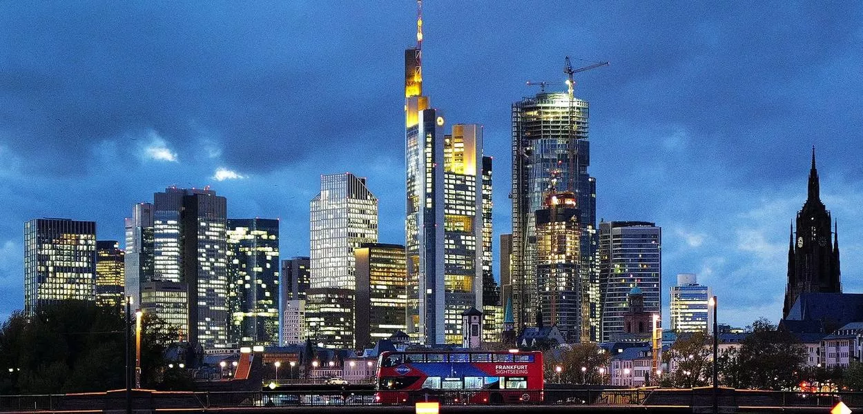 Vista do distrito financeiro de Frankfurt, na Alemanha
08/11/2023
