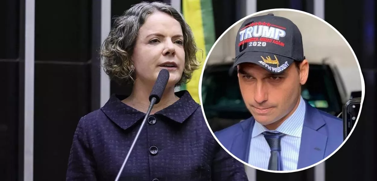 Gleisi Hoffmann e Eduardo Bolsonaro