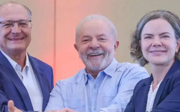Geraldo Alckmin, presidente Lula e Gleisi Hoffmann