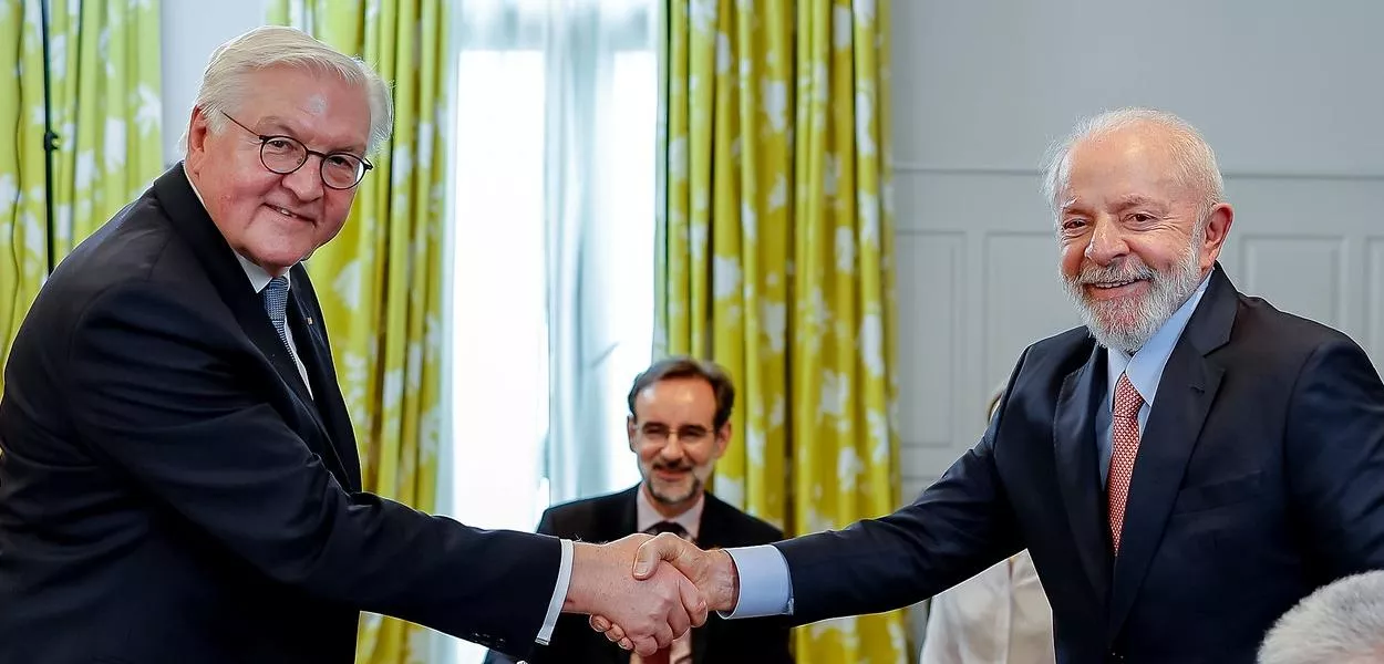 Presidente da República, Luiz Inácio Lula da Silva, durante reunião com o Presidente da República Federal da Alemanha, Frank-Walter Steinmeier