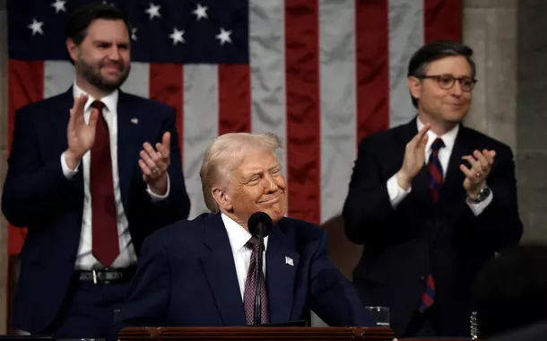Donald Trump, durante discurso no Congresso