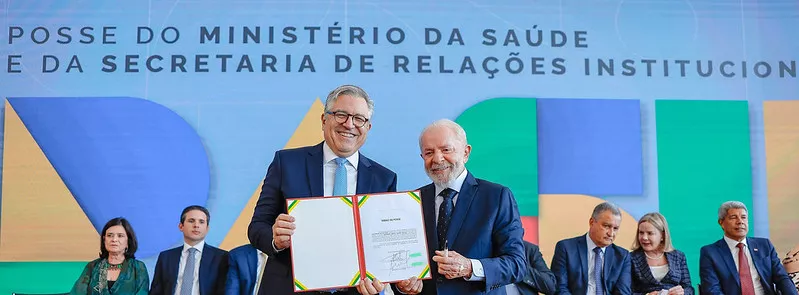 Ministro da Saúde, Alexandre Padilha, e presidente Luiz Inácio Lula da Silva (PT)