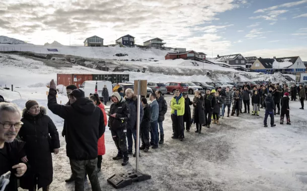 Votação em Nuuk, Groenlândia - 11/03/2025