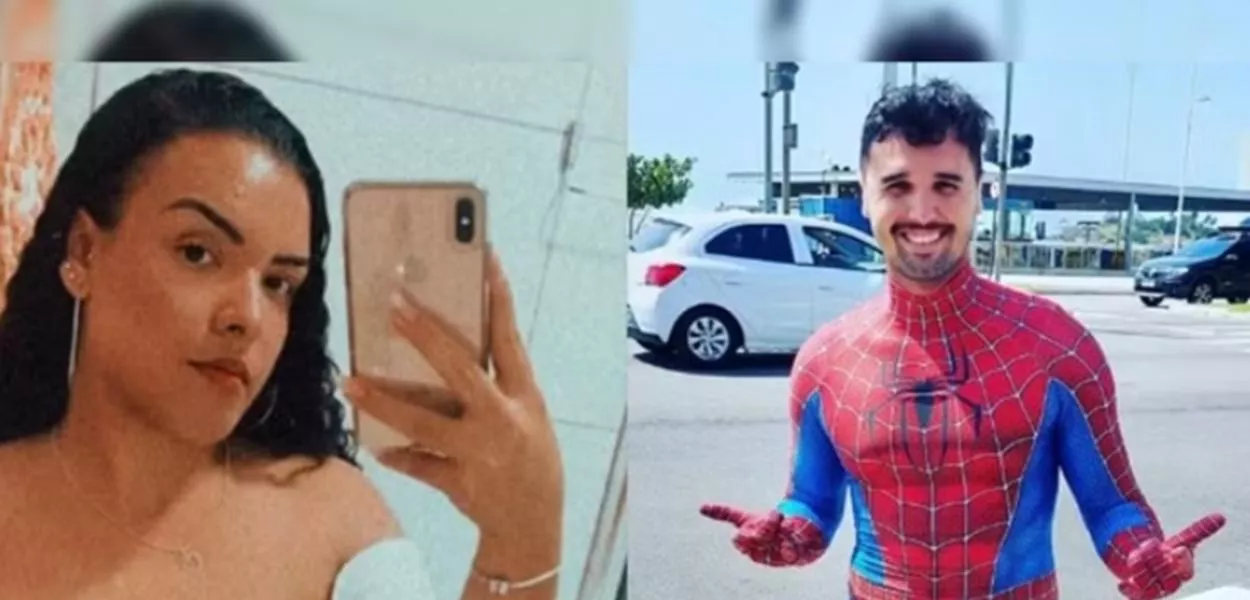 Câmeras de segurança mostram quando o assassino é atendido pela vendedora