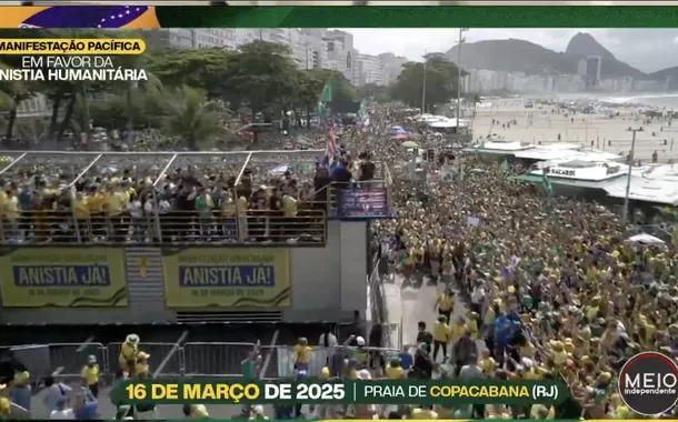 Ato bolsonarista em Copacabana, Rio de Janeiro-RJ - 16/03/2025