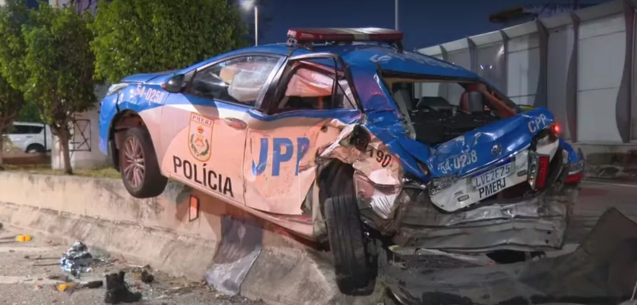 PM morre atropelada na Linha Amarela após carro desgovernado atingir viatura; motorista é militar do Exército