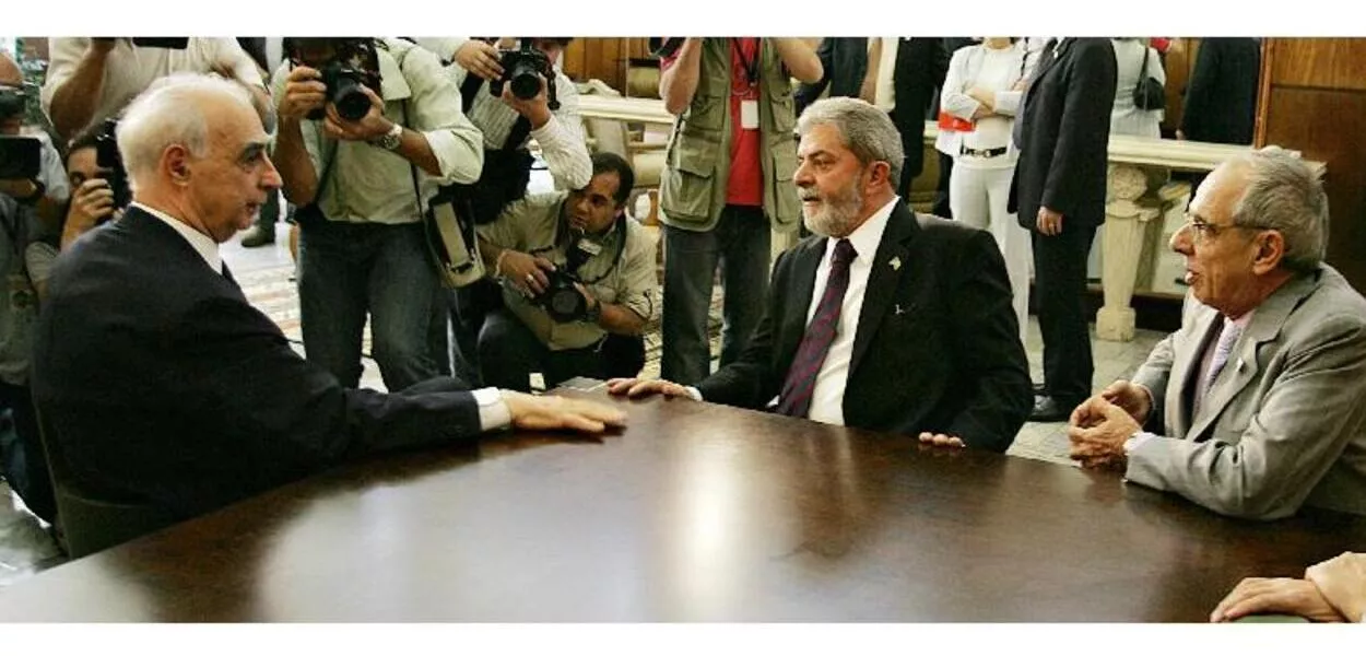 Encontro entre Cláudio Lembo, Lula e Márcio Thomaz Bastos em 2006