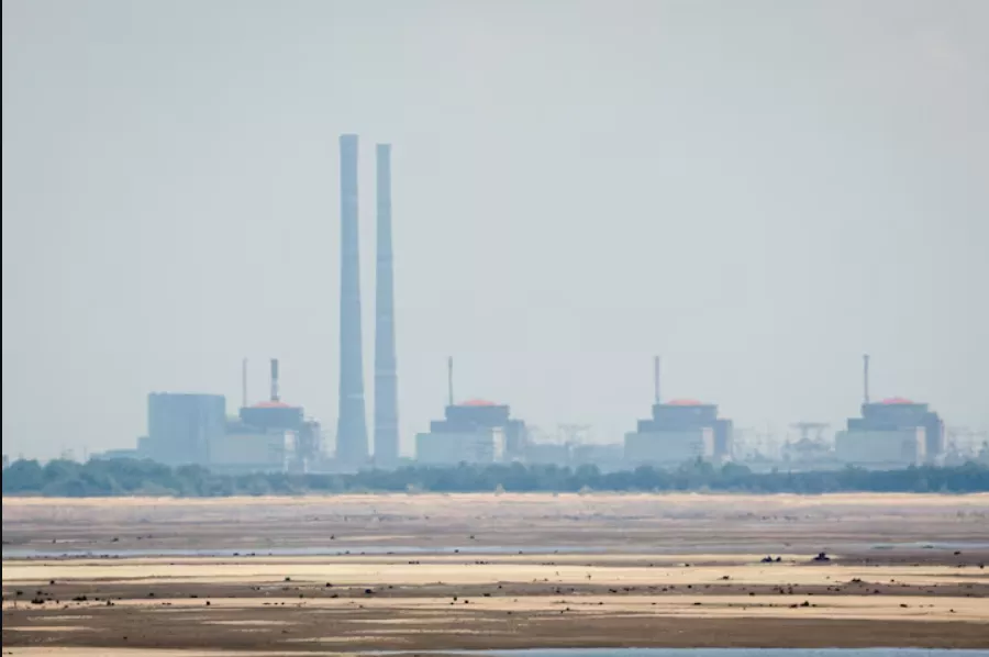 Uma vista mostra a Usina Nuclear de Zaporizhzhia