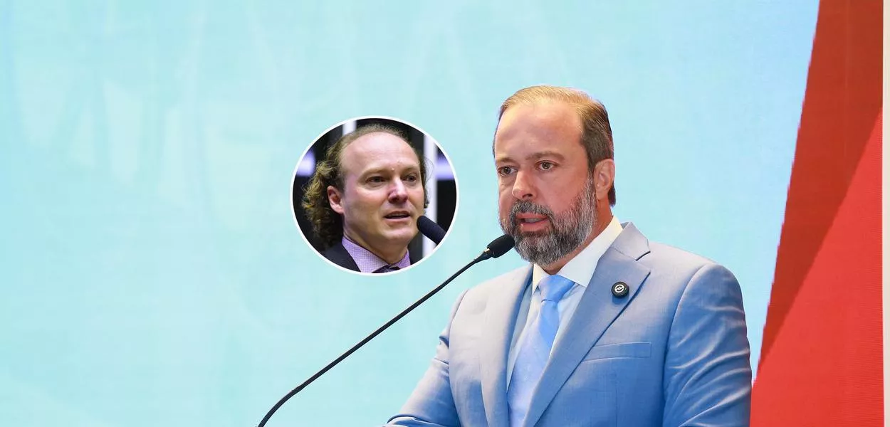 Rodrigo Agostinho (em círculo) e Alexandre Silveira