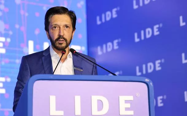 Prefeito de São Paulo Ricardo Nunes em evento do grupo LIDE