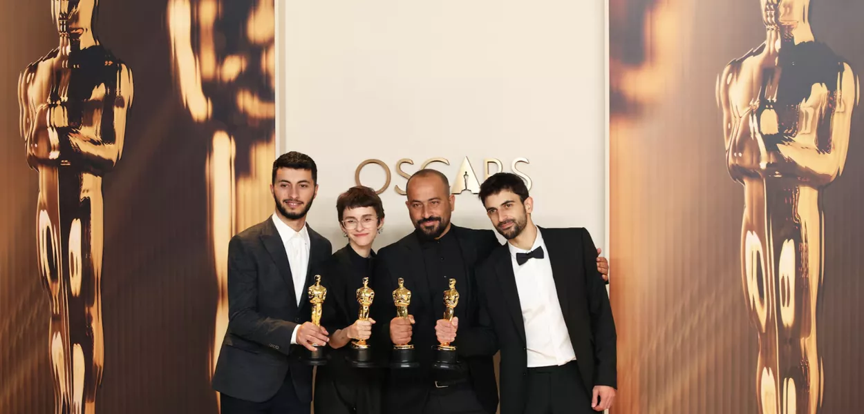 Basel Adra, Rachel Szor, Hamdan Ballal e Yuval Abraham