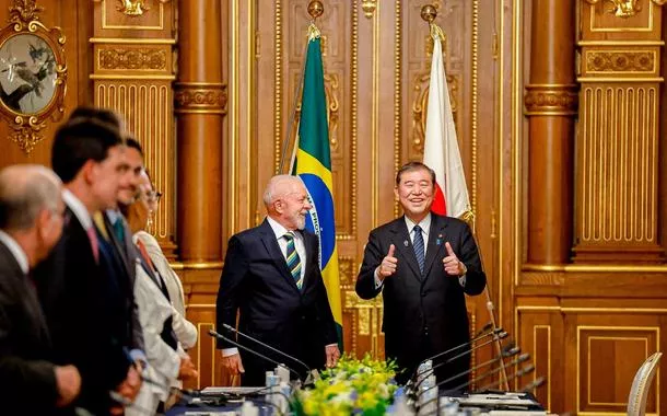 Presidente da República, Luiz Inácio Lula da Silva, durante reunião bilateral com o Primeiro-Ministro do Japão, Shigeru Ishiba, na sala Kacho-no-Ma, do Palácio Akasaka. Tóquio - Japão.
