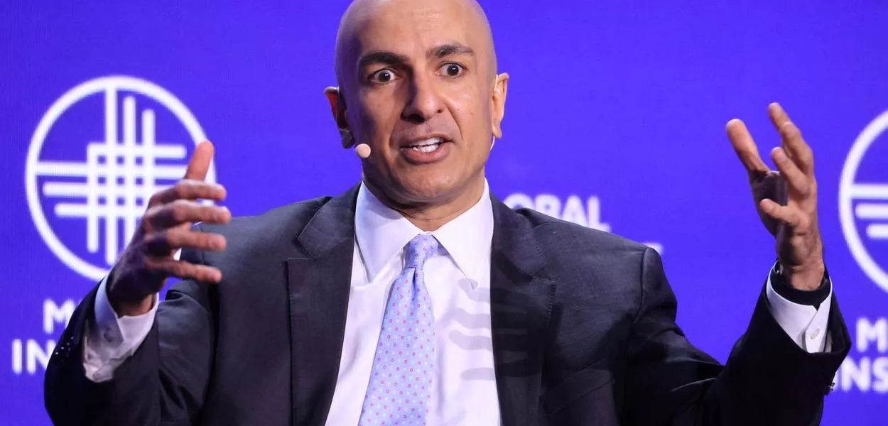 Presidente do Fed de Minneapolis, Neel Kashkari, durante conferência em Beverly Hills, na Califórnia