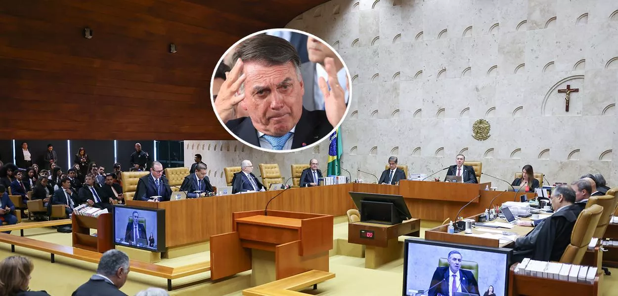 Ministros do STF e Jair Bolsonaro 