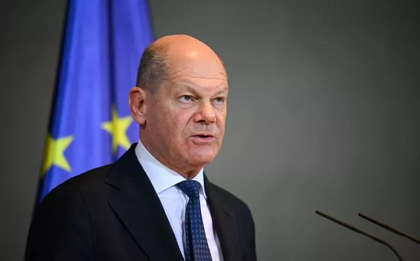 O chanceler alemão Olaf Scholz em coletiva de imprensa em Berlim, Alemanha
18/03/2025
